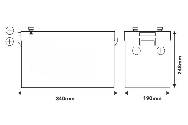 Smart Power Lithium Accu 300Ah 12,8V BT 5.0 Heating Pack