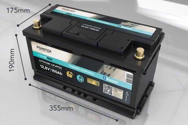 Forster Lithium Accu 100Ah 12,8V Thermo Control BT BMS