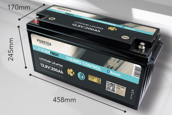 Forster Lithium Accu 200Ah 12,8V Thermo Control BT BMS