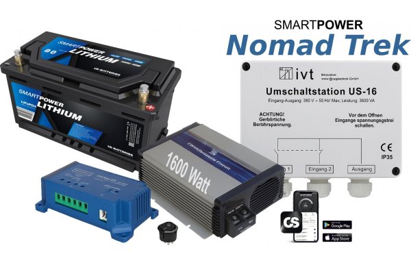 SmartPower Nomad Trek – Lithium pakket 150Ah / Omvormer 1600W / installatie incl.