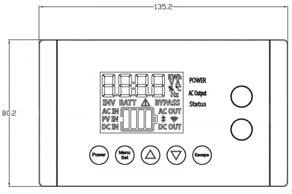BullTron Combi Lader/Omvormer 3000W-12V/230V 100A + display