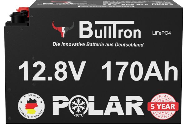 BullTron 170Ah LiFePO4 12.8V Polar Accu met Bluetooth BMS