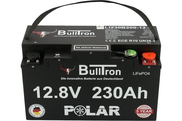 BullTron 230Ah  LiFePO4 12.8V Polar Accu met Bluetooth BMS