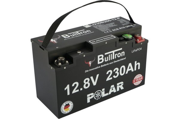 BullTron 230Ah  LiFePO4 12.8V Polar Accu met Bluetooth BMS