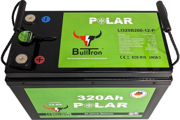 BullTron 320Ah  LiFePO4 12.8V Polar Accu  met Bluetooth BMS