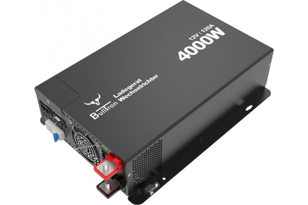 BullTron Combi Lader/Omvormer 4000W-12V/230V 120A + display