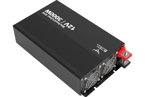 BullTron Omvormer 3000W-12V/230V Aut. + aan/uit schakelaar