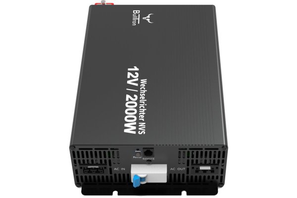 BullTron Omvormer 2000W-12V/230V Aut. + aan/uit schakelaar