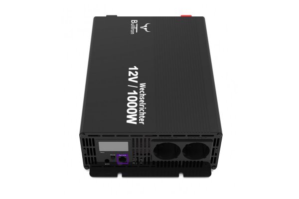 BullTron Omvormer 1000W-12V/230V + aan/uit schakelaar