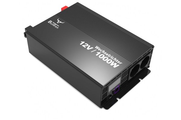 BullTron Omvormer 1000W-12V/230V + aan/uit schakelaar