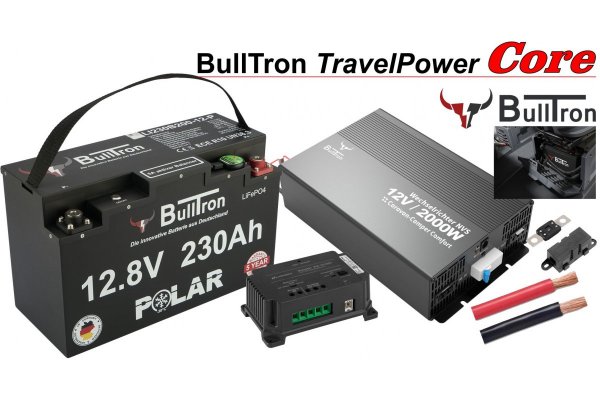 BullTron TravelPower Core / Off-Grid 230Ah (Li) met 2000Watt Omvormer