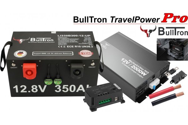 BullTron TravelPower Pro / Off-Grid 350Ah (Li) met 2000Watt Omvormer