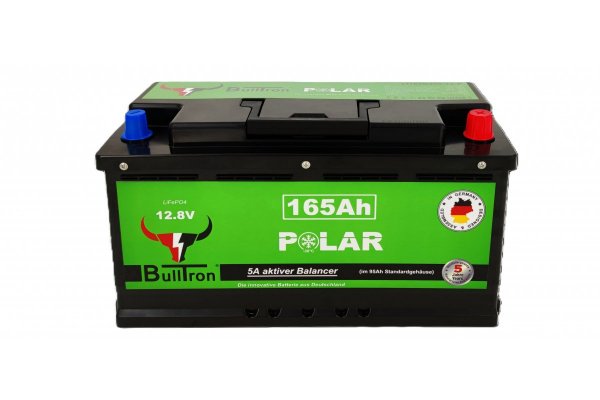 BullTron 165Ah LiFePO4 12.8V Polar Accu met Bluetooth BMS