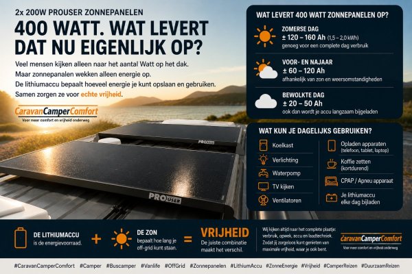 Zonnepanelen BUSCAMPER 2x 200 Watt Campervan inclusief regelaar en installatie (400Watt)
