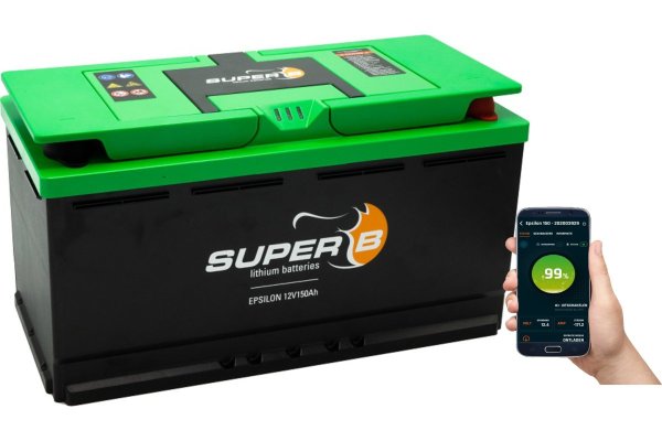 Super B Epsilon 12V 180Ah LiFePO4 accu met Bluetooth BMS