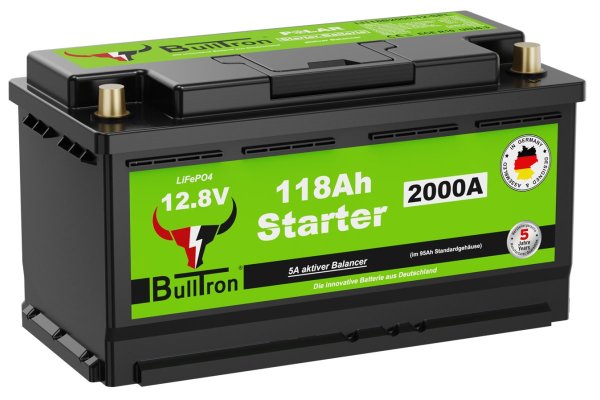 BullTron Polar Lithium Startaccu 118Ah 12,8V 2000A LN5 – inclusief montage