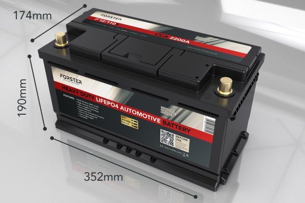Forster Premium Lithium Start Accu 12,8V 110Ah 2200A inclusief montage