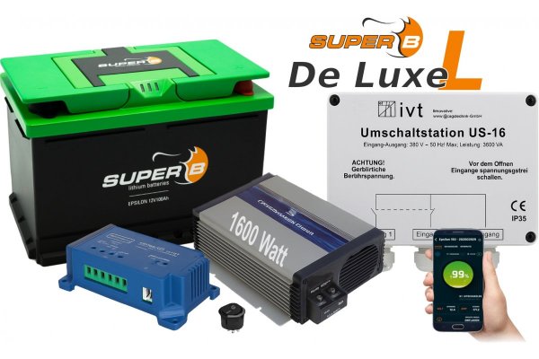 Compleet SuperB 100Ah systeem De Luxe L / installatie inclusief