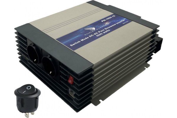 Omvormer 1000W PSI-1000-12 in: 12V DC uit: 230V AC sinus