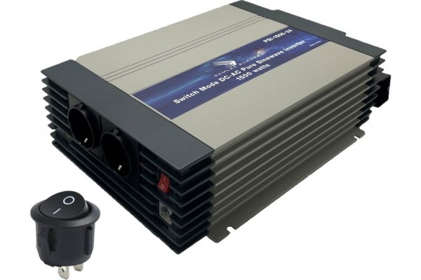 Omvormer 1500W PSI-1500-12 in: 12V DC uit: 230V AC sinus