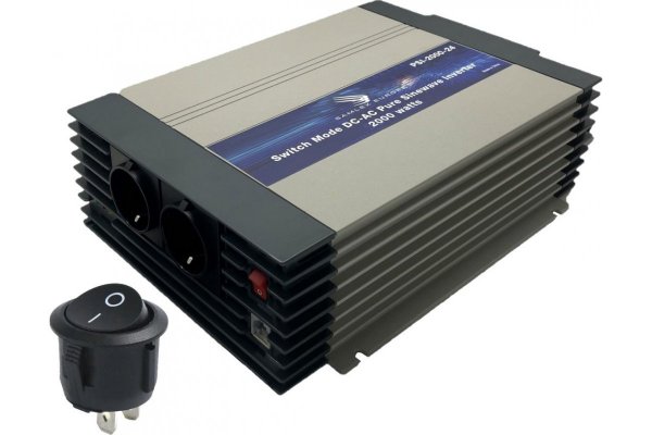 Omvormer 2000W PSI-2000-12 in: 12V DC uit: 230V AC sinus