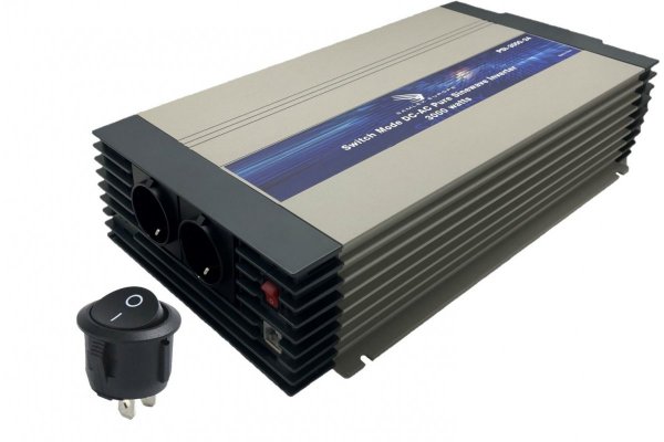 Omvormer 3000W PSI-3000-12 in: 12V DC uit: 230V AC sinus