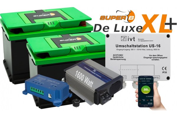 Compleet SuperB 200Ah systeem De Luxe XL Plus / installatie inclusief
